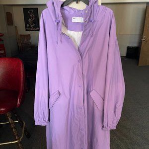 NWOT Asos women's plus size hooded full length raincoat